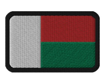 Patch bordado da bandeira de Madagascar