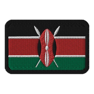 Kenya Flag Embroidered Patch