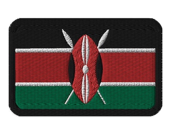 Kenya Flag Embroidered Patch
