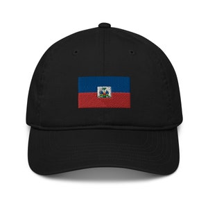 Chapéu de pai com bandeira do Haiti