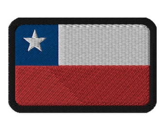 Chile Flag Embroidered Patch