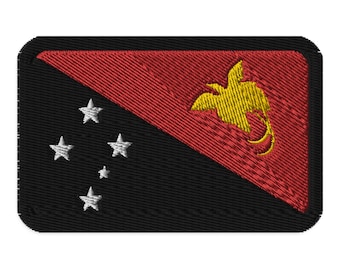 Papua New Guinea Flag Embroidered Patch