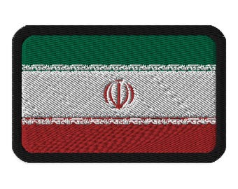 Toppa Ricamata Bandiera Dell'Iran – Termoadesiva E Da Cucire, 7x4.8 Cm, Ideale Per Personalizzare Abbigliamento E Accessori