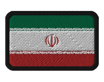 Toppa Ricamata Bandiera Dell'Iran – Termoadesiva E Da Cucire, 7x4.8 Cm, Ideale Per Personalizzare Abbigliamento E Accessori