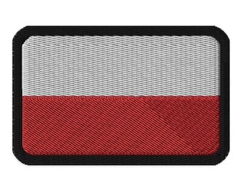 Polens flagga broderad lapp