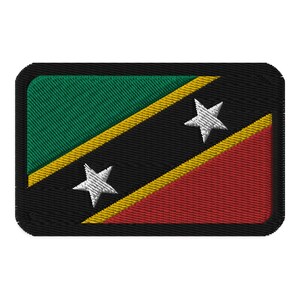 Saint Kitts and Nevis Flag Embroidered Patch