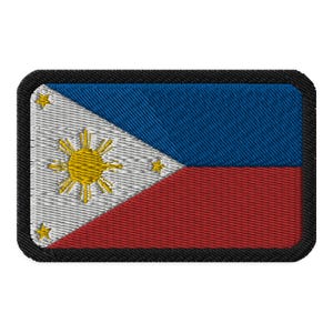 Parche bordado con la bandera de Filipinas