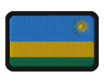 Parche bordado con la bandera de Ruanda