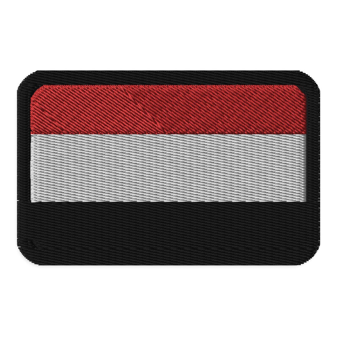 Printed Yemen Flag Patch - Iron-On Embroidered Style Badge