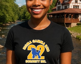 Black Sigma Gamma Rho Poodle 22 Unisex T-shirt