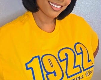 Gold Embroidered 1922 Sigma Gamma Rho Shirt (Unisex)