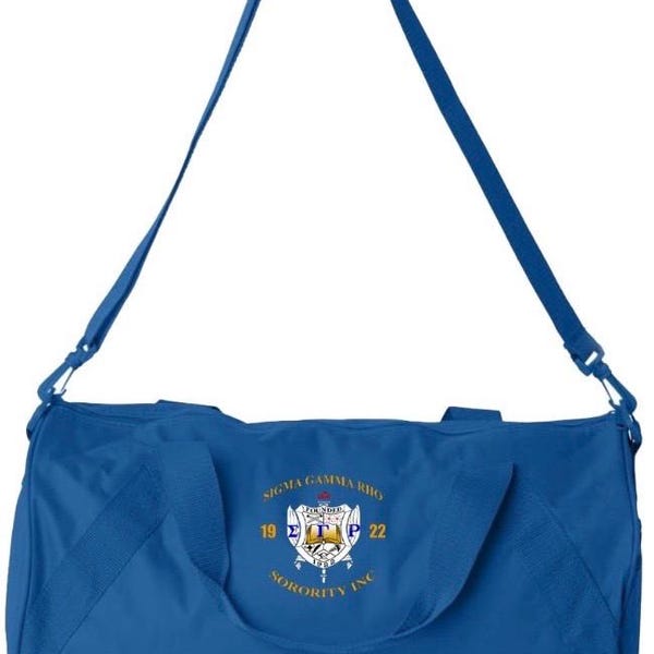 Sigma Gamma Rho Shield Barrel Duffel Bag