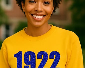 Gold 1922 Glitter Unisex Sigma Gamma Rho Sweatshirt (Unisex)