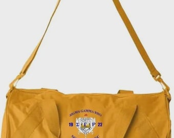 Gold Sigma Gamma Rho Barrel Duffel Bag