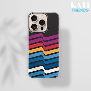 Retro stripes  Phone Case Oldschool Cover for iPhone 16 15 14 13 12 Pro Xs Samsung S24 S23 S22 FE A25 A15 Pixel 9 8A 7