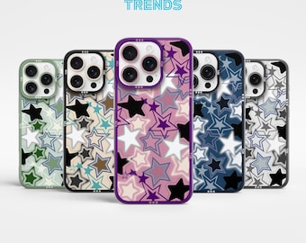 Stars Case Y2K colorful celestial Cover iPhone 16Pro Max, 15, 14 Plus, 13mini, 12, Samsung S25Ultra, S24Fe, S23Fe, A56, A55, A36, A15