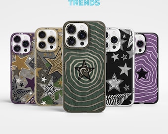 Grunge star Phone Case Y2k star Cover iPhone 16Pro Max, 15, 14 Plus, 13mini, 12, Samsung S25Ultra, S24Fe, S23Fe, A56, A55, A36, A15