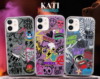 Punk music Phone Case Rock band Cover for iPhone 16 15 14 13 12 Pro Xs SE Samsung S24 S23 S22 FE A25 Pixel 9 8A 7 Pro