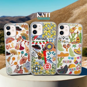 Espagne soleil coque de téléphone Portugal mexique culture art couverture pour iPhone 16 15 14 13 12 Pro Xs SE Samsung S24 S23 S22 FE A25 Pixel 9 8A 7 Pro