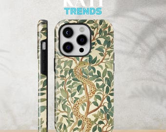 William morris Phone Case Snake design TOUGH Cover for iPhone 16Plus, 15, 14, 13, 12, Google Pixel 9Pro XL, 8A, 7A, 6A, Samsung S24Ultra, S2