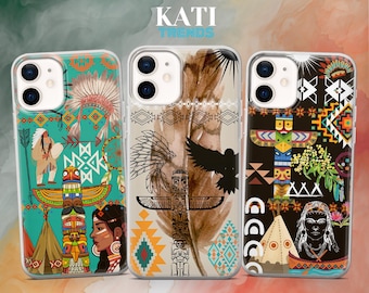 Indigenous Phone Case Native tribal Cover for iPhone 16 15 14 13 12 Pro Xs SE Samsung S24 S23 S22 FE A25 Pixel 9 8A 7 Pro