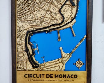 Mappa in legno del circuito di Formula 1, regalo personalizzato per l'anniversario