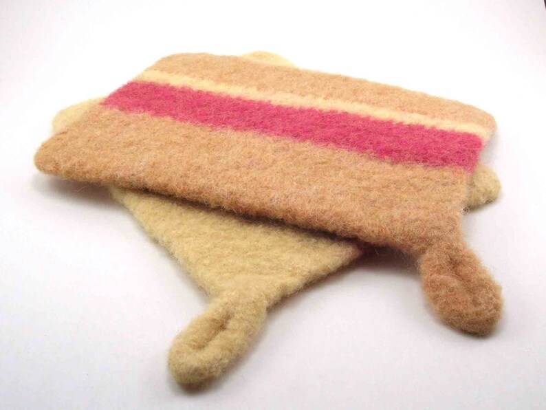 Wool Felted Potholders Felted Hot Pads Striped Potholder Etsy