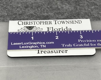 Over The Pocket Name Badge - EXTRA WIDE 3.5 -  Custom Engraved Name - Professional Uniform Badge - Laser Engraved ID Badge - Personalized