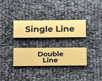 Title Slide Add-On for Slim 2 inch Slide Bar Name Badges - Single or Double Line