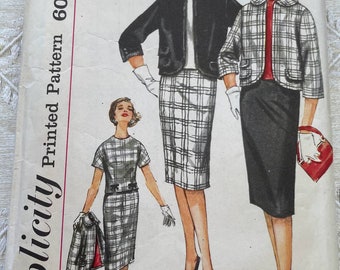 Simplicity 3579 Vintage 50's Women's Blouse, Slim Skirt and Jacket Size 12, Bust 32