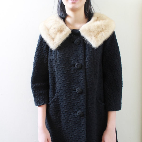 Vintage 60s fur swing coat. - reserved for anniehall14