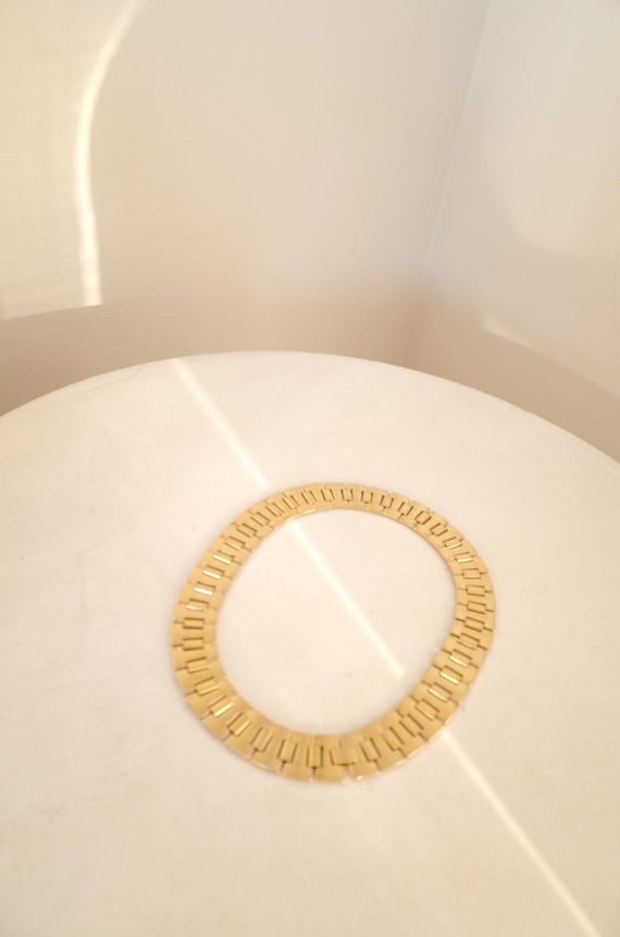 Vintage 80s 90s Watch Band Gold Chain Necklace