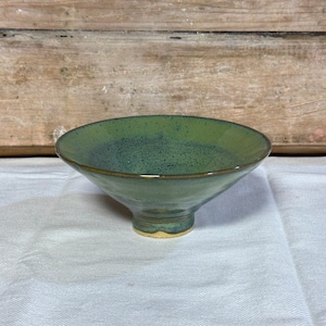 Artisan Speckled Green Stoneware Snack Bowl | Handcrafted Artisan Ceramic | Small Serving Dish | Rustic Kitchen Decor | Ready to Ship