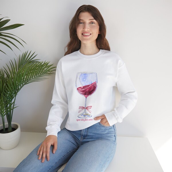Unisex Heavy Blend™ Crewneck Sweatshirt, wine mum, wine jumper, mothers day gift, mother gift, funny sweatshirt