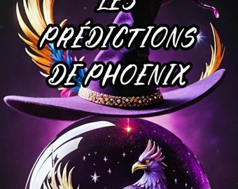 PHOENIX PREDICTIONS - Messages, Revelations, Intuitive, 60 Cards, Divinatory, Emotional, Questioning, Indicative, French Game