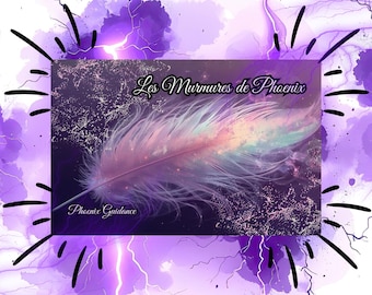 Oracle THE WHISPERS OF PHOENIX - 60 cards - indicative, intuitive, emotional boost quotes - questioning and answering - colorful, punchy, French deck