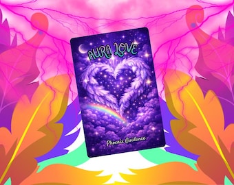 AURA LOVE oracle - 95 cards - BOOST quotes - sentimental, intuitive, emotional - questioning and answering - colorful, punchy, French game