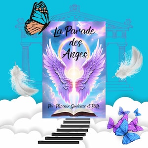LA PARADE des ANGES-60cartes-,citations angélique-indication,intuitif,émotionnel-questionnement-réponse-colorés,punchy,jeu Francais