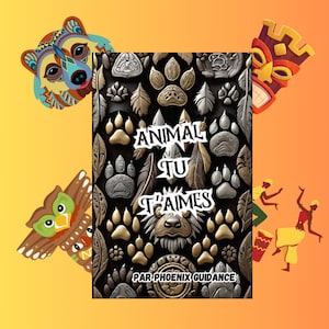 Animal you love yourself - 60 cards - quotes - indication, intuitive, emotional - questioning - answer - game and print French