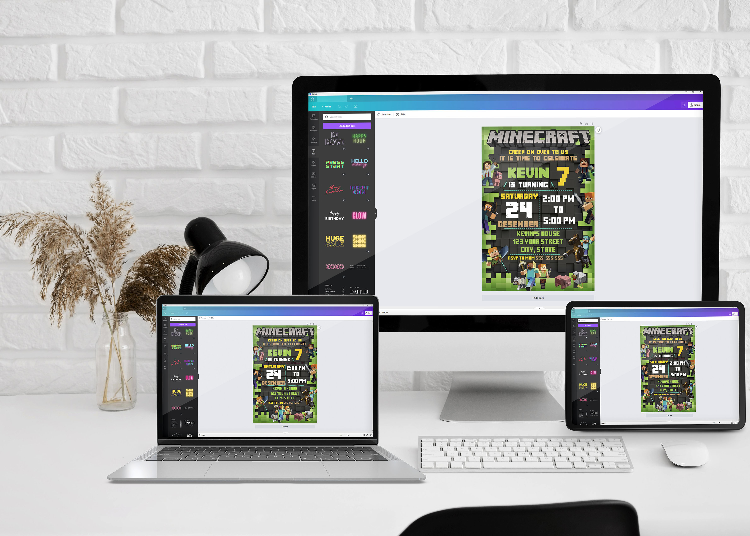 Instant Canva Minecraft Invite