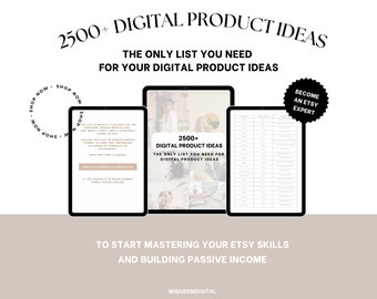 How To Sell On Etsy, 2500+ Digital Product Ideas, Etsy Marketing, Etsy Seller, Selling on Etsy Guide, Etsy Shop Kit Handbook, Etsy Planner