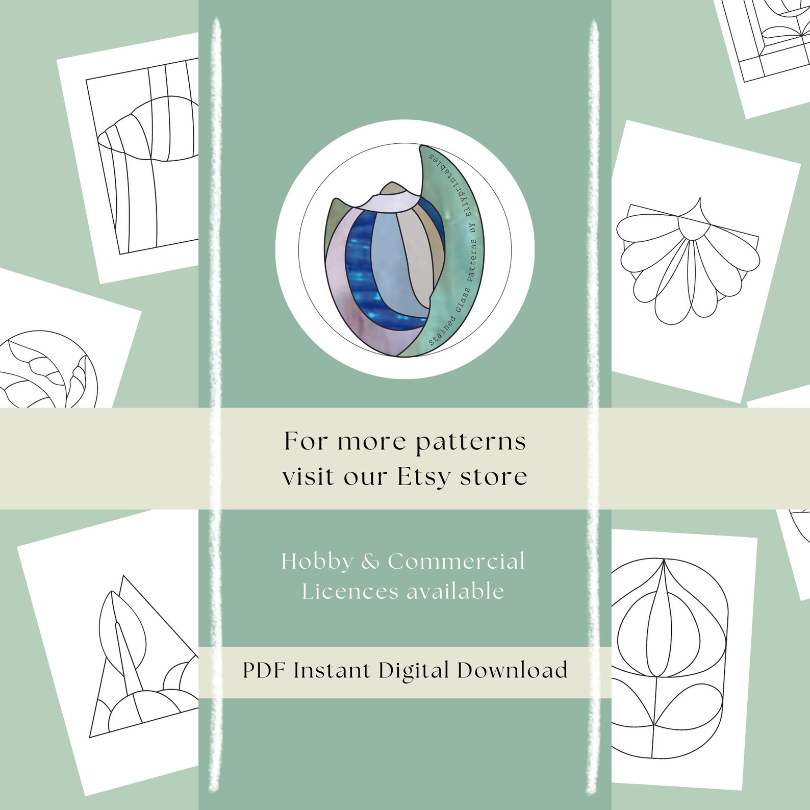 Bird Song Stained Glass Pattern, A4, Robin Stained Glass Patterns ...