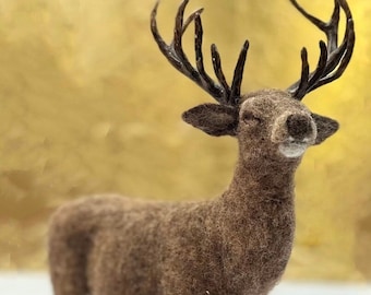 Skylar the Stag Artisan Series kit - advanced techniques needle felting kit- Large model w/ detailed photo tutorial