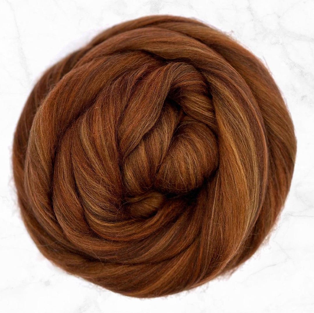 4 Oz Ambered Brass Heathered Blend Merino Wool/bio-nylon Sox Combed Top ...