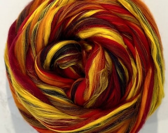 DRAGON'S BREATH 4 oz Superfine Merino/Mulbery Silk combed top silky purple luxury blend