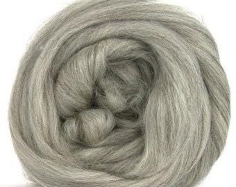 NATURAL GRAY CORRIEDALE combed top - a quarter pound of natural gray fiber to spin or felt