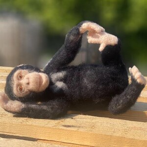 Chico the Chimp needle felting kit - Large model with detailed photo tutorial