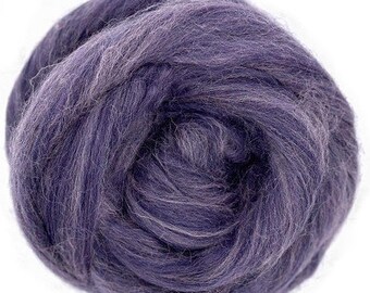 4 oz Lavender Mist Heathered Blend Wool/Bio-Nylon combed top purple