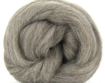 NATURAL GRAY SHETLAND combed top - a quarter pound of natural gray fiber to spin or felt