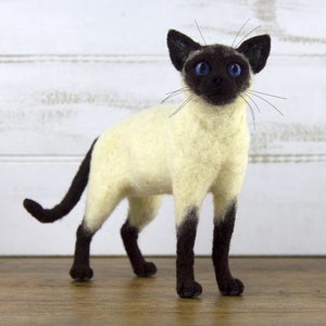 Simeon the Siamese needle felting kit - Large model with detailed photo tutorial